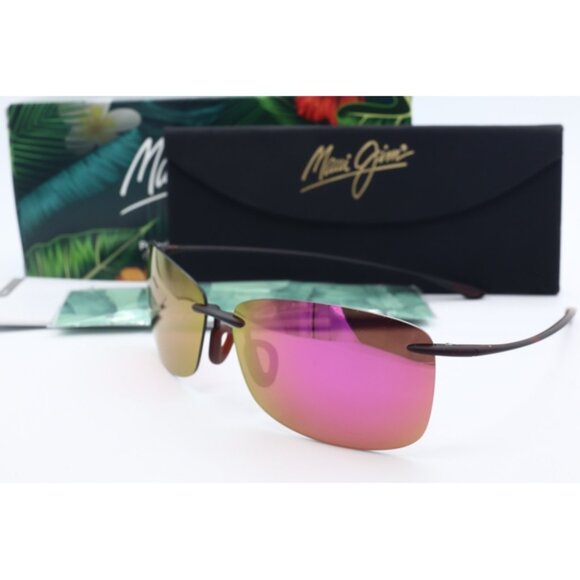 Maui Jim Akau MJ 442-10M Tortoise Wrap Sunglasses Maui Rose...